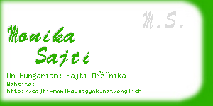 monika sajti business card